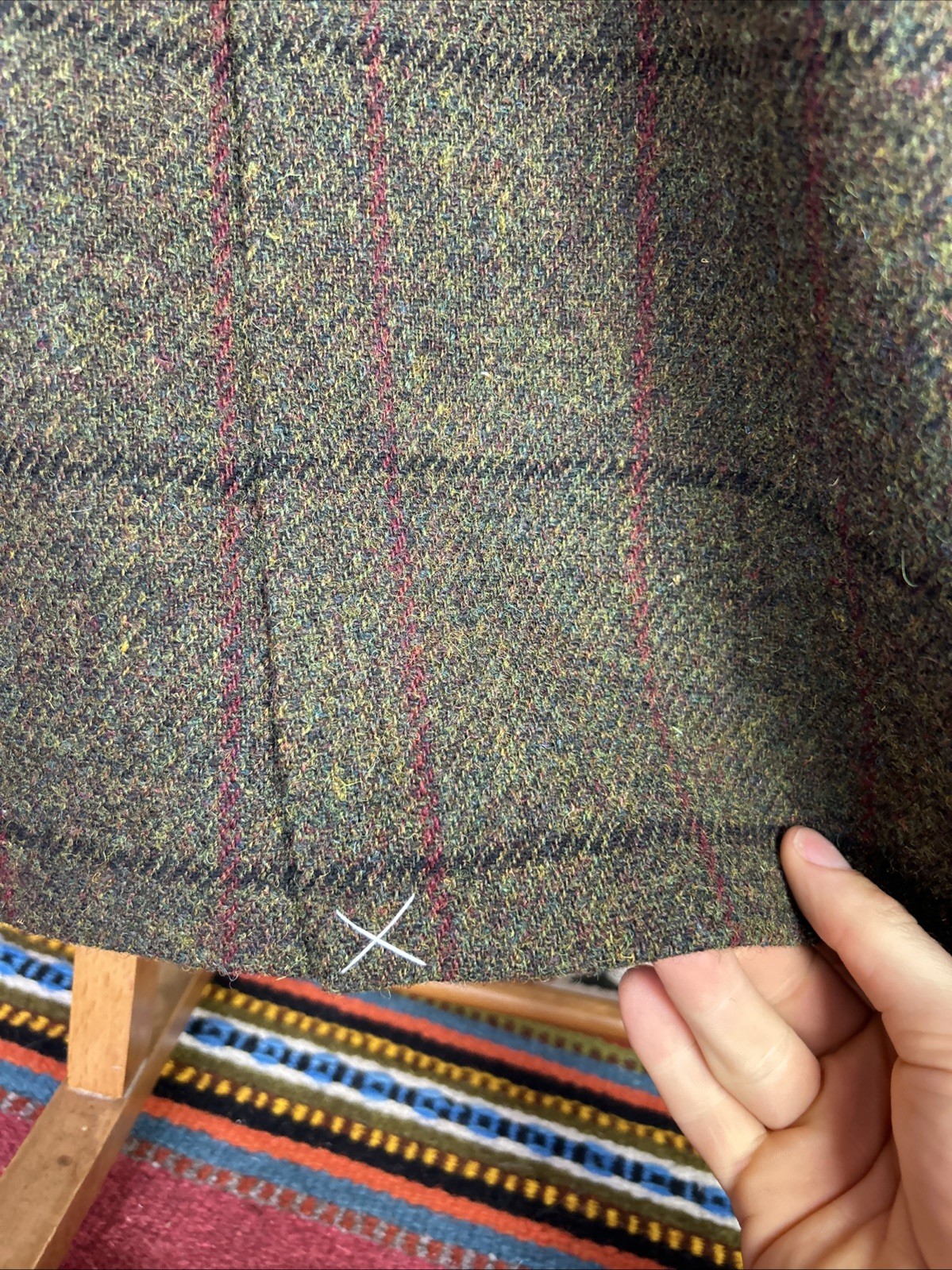 HARRIS TWEED (46R) Mens Sport Coat Jacket ‘Western Isles’ Windowpane Herringbone