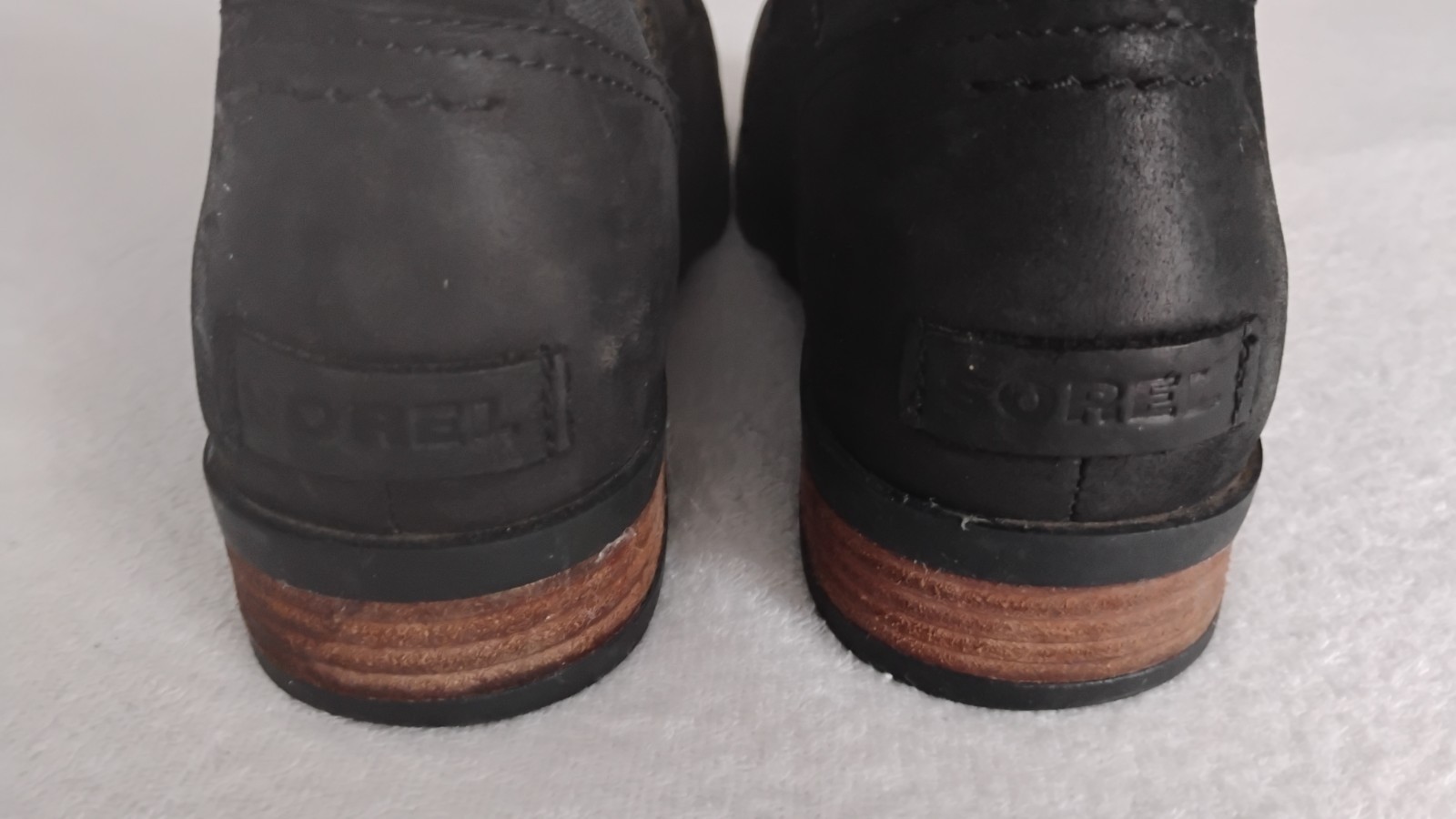 Sorel Emelie Conquest Boots Women’s Black Waterproof Lace Up Combat Lug Moto 9.5