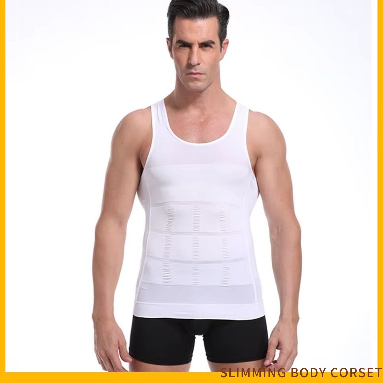 Men’s Body Shaper Slimming Vest Abdomen Tummy Control Compression Undershirt