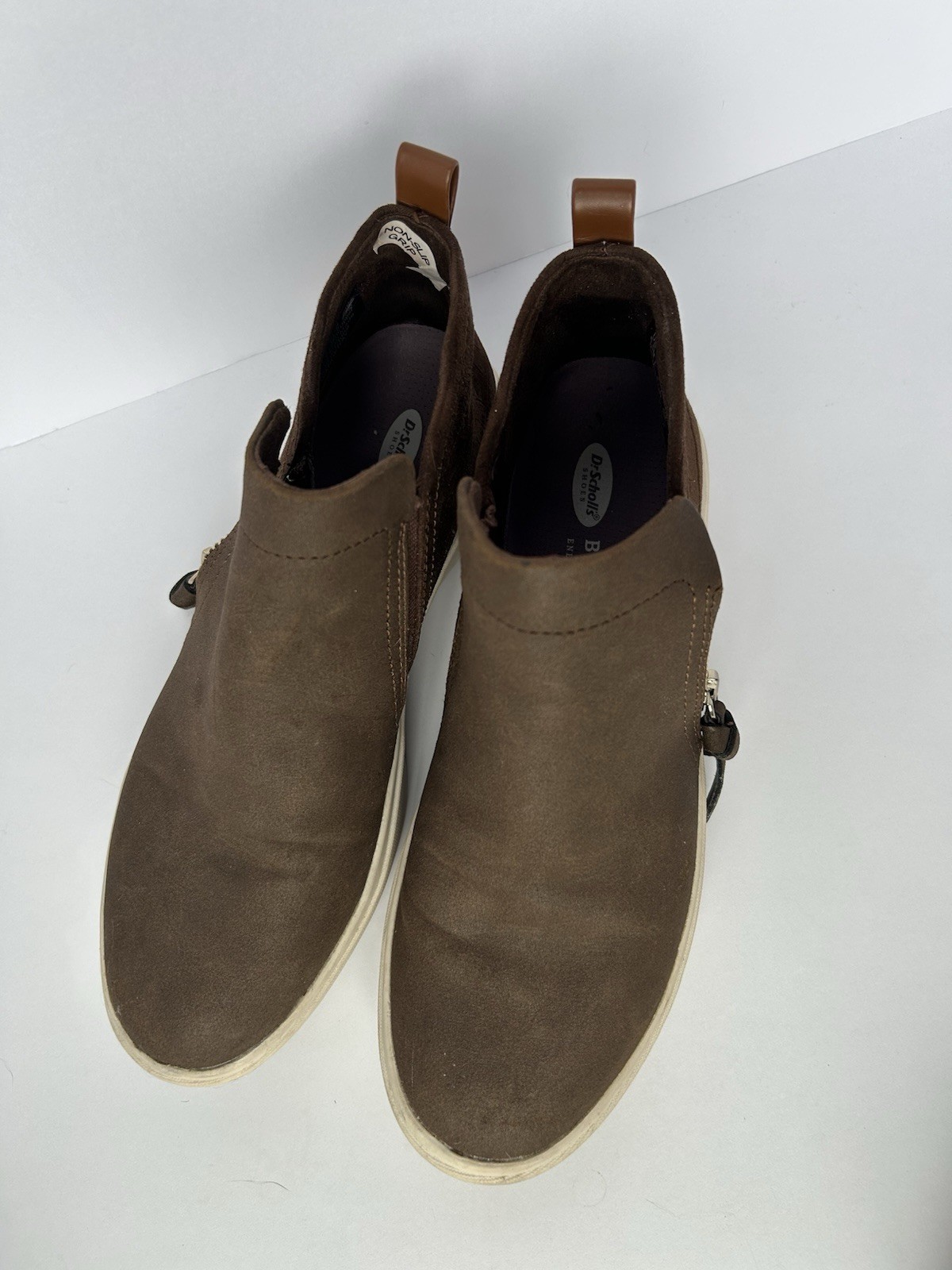Dr. Scholl’s Brown Suede Ankle Bootie Sneaker, Comfortable Womens’ Shoes, US 6.5
