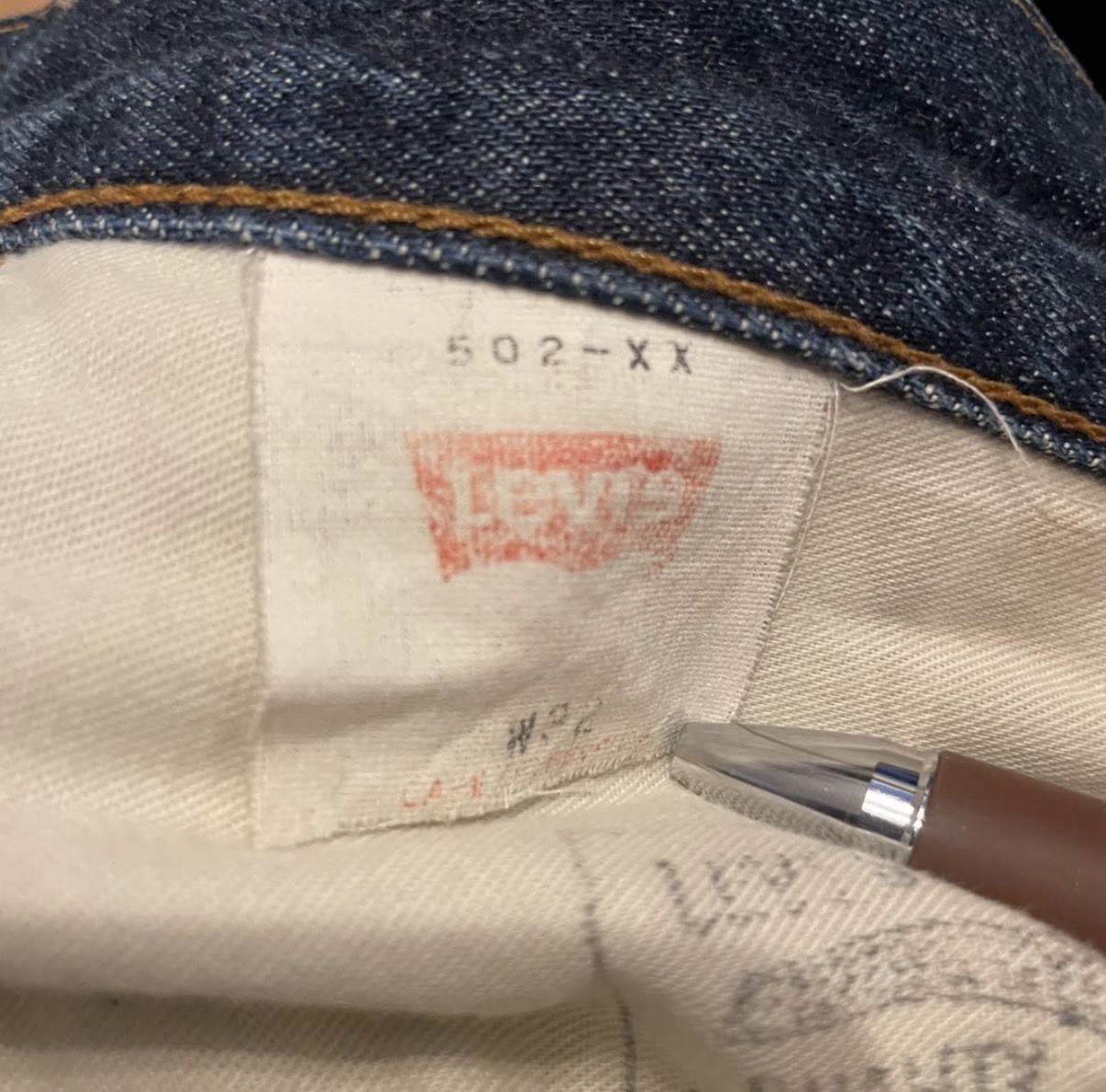 Levi’s 502XX Vintage Selvedge Grunge Wash Made in Japan Jeans W32 L36 Indigo