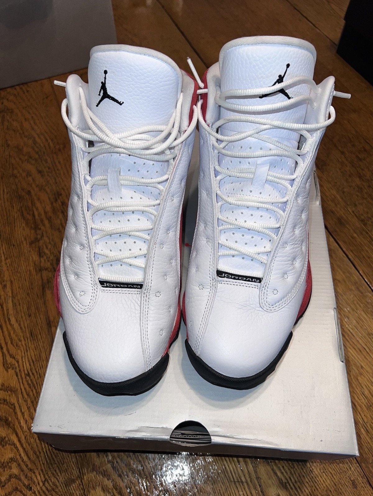 Jordan Air Jordan 13 Retro Men’s White/Red/Black Mid Top Leather Basketball