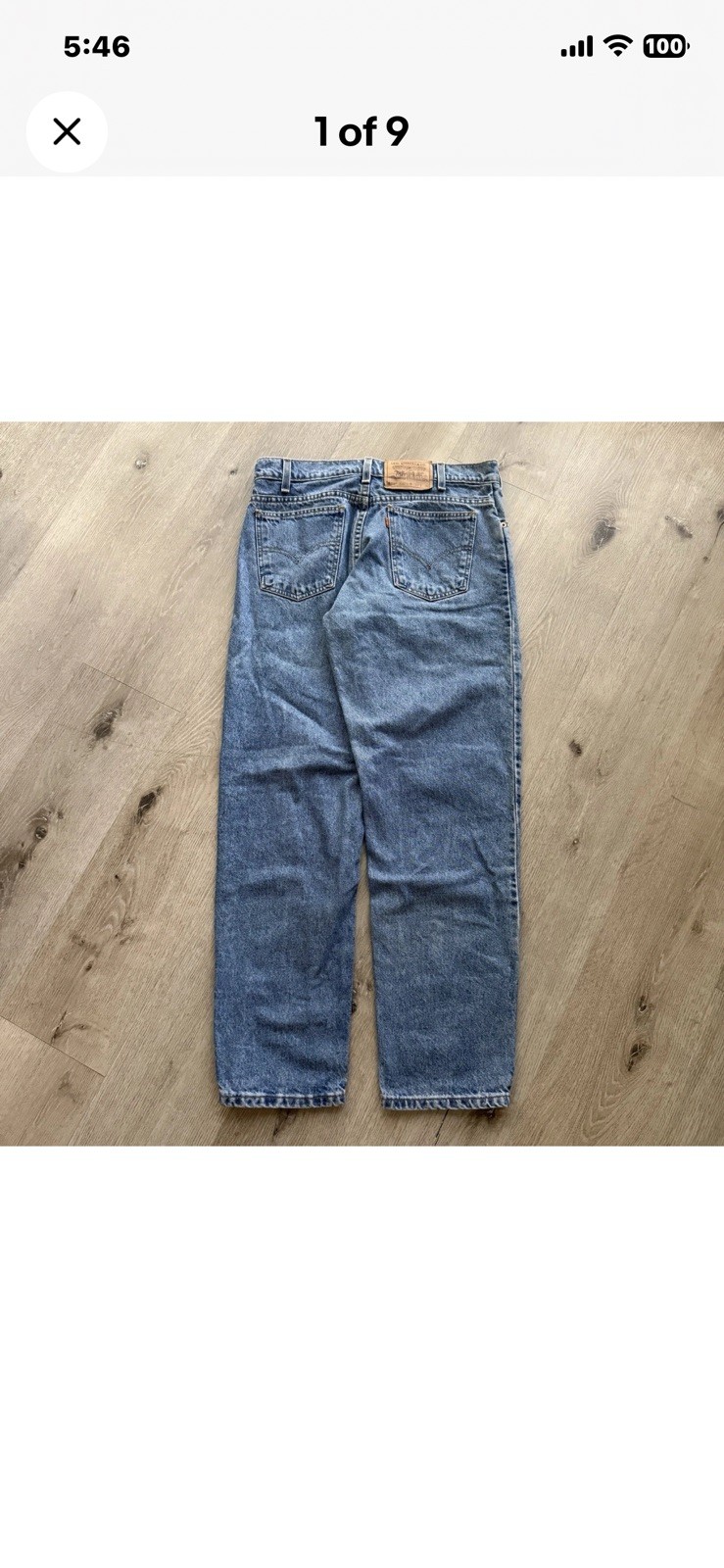 Vintage Levis 550 Jeans Mens 33×30 Blue Relaxed Tapered Leg Denim Orange Tab