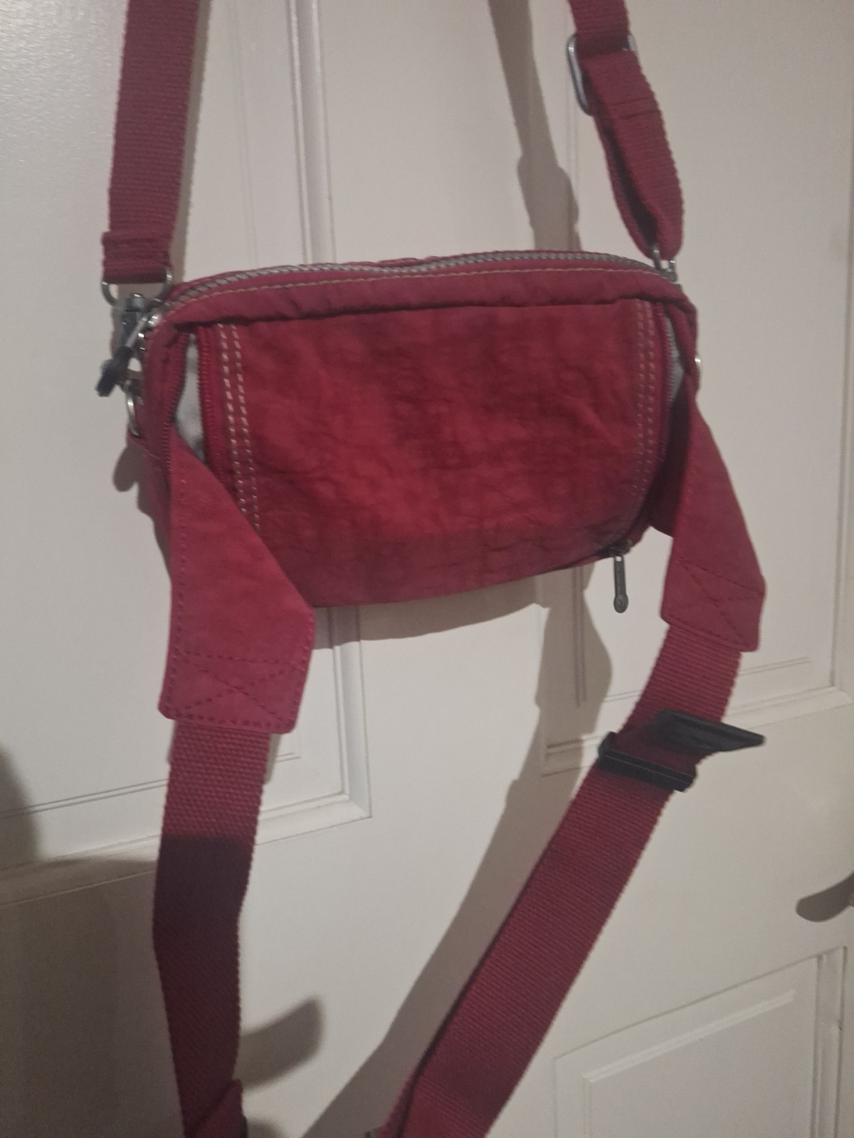 Kipling Merryl 2 In 1 Convertible Crossbody Waist Belt Bag FUSCHIA Fannypack