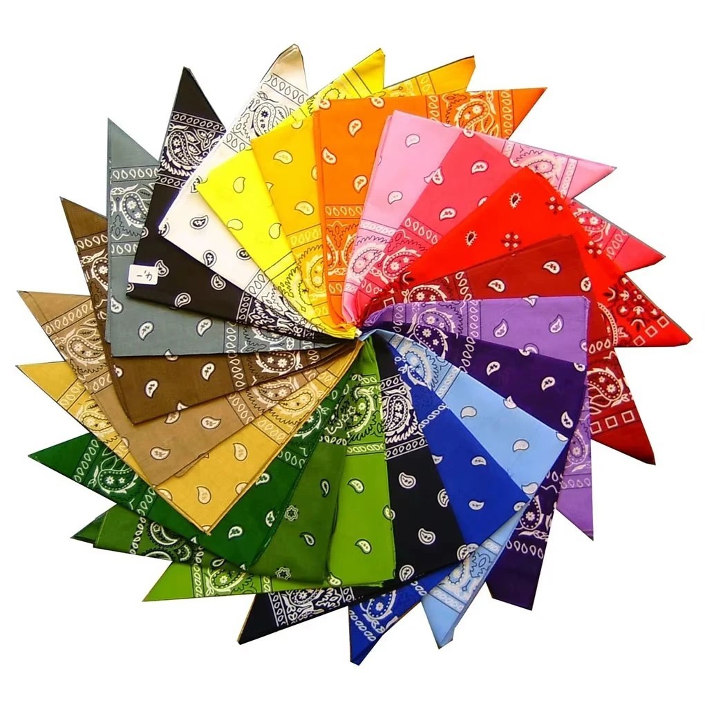 100% Cotton Paisley Bandanas 22″X22″ Scarf Head Neck Bandannas