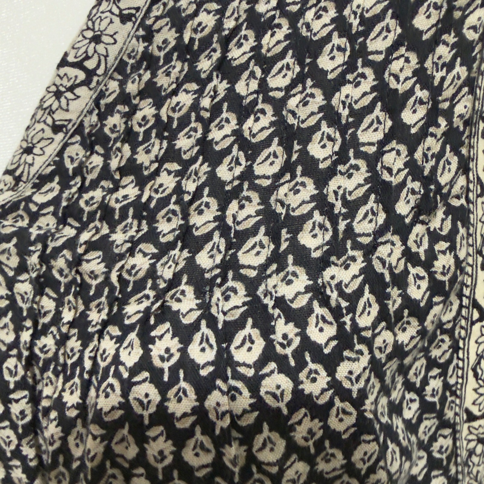 Boho Floral Block Print Blouse | Cotton Viscose Peasant Top