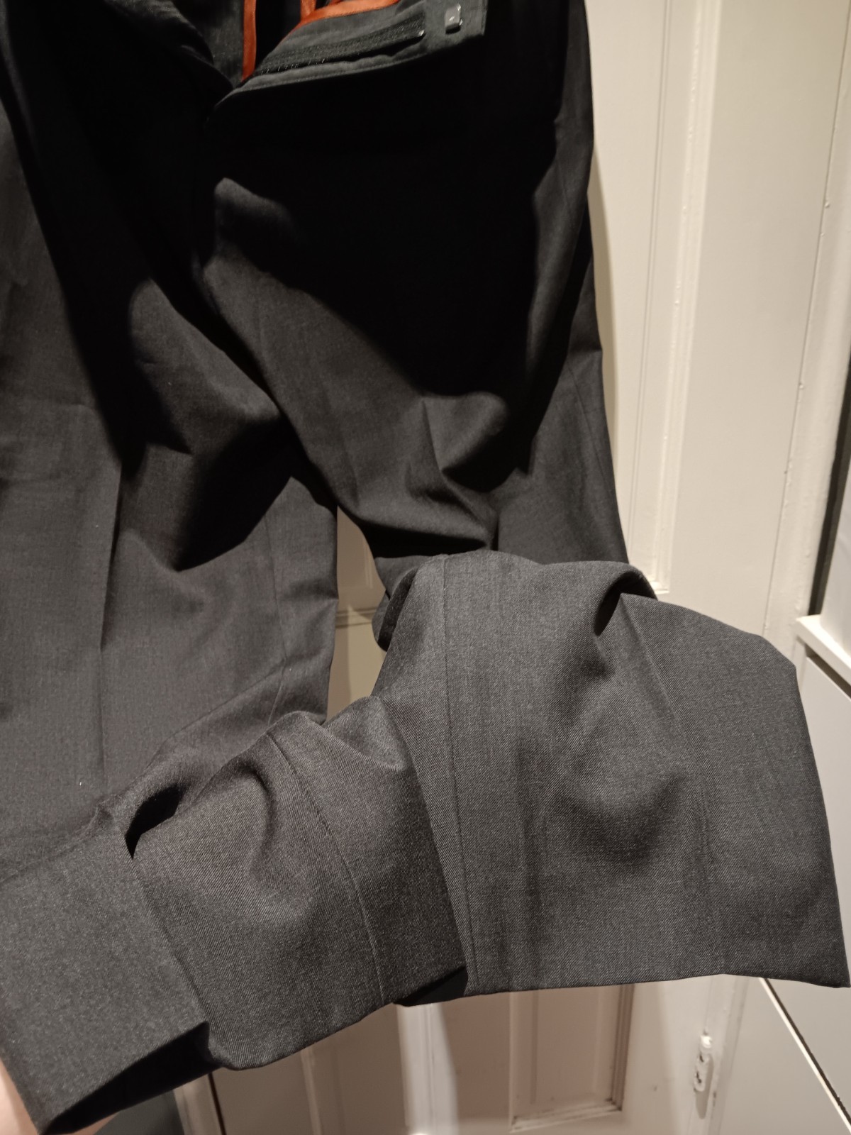 Haggar – Mens Q Series WPL 386 no Iron Pants – dark gray Waist 32 x Length 30