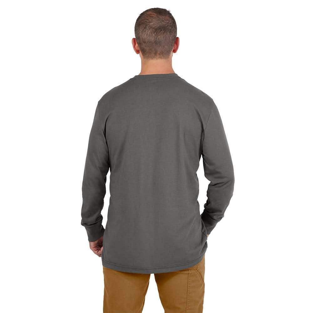 Milwaukee Men’s X-Large Gray GRIDIRON Cotton/Polyester Long-Sleeve T-Shirt