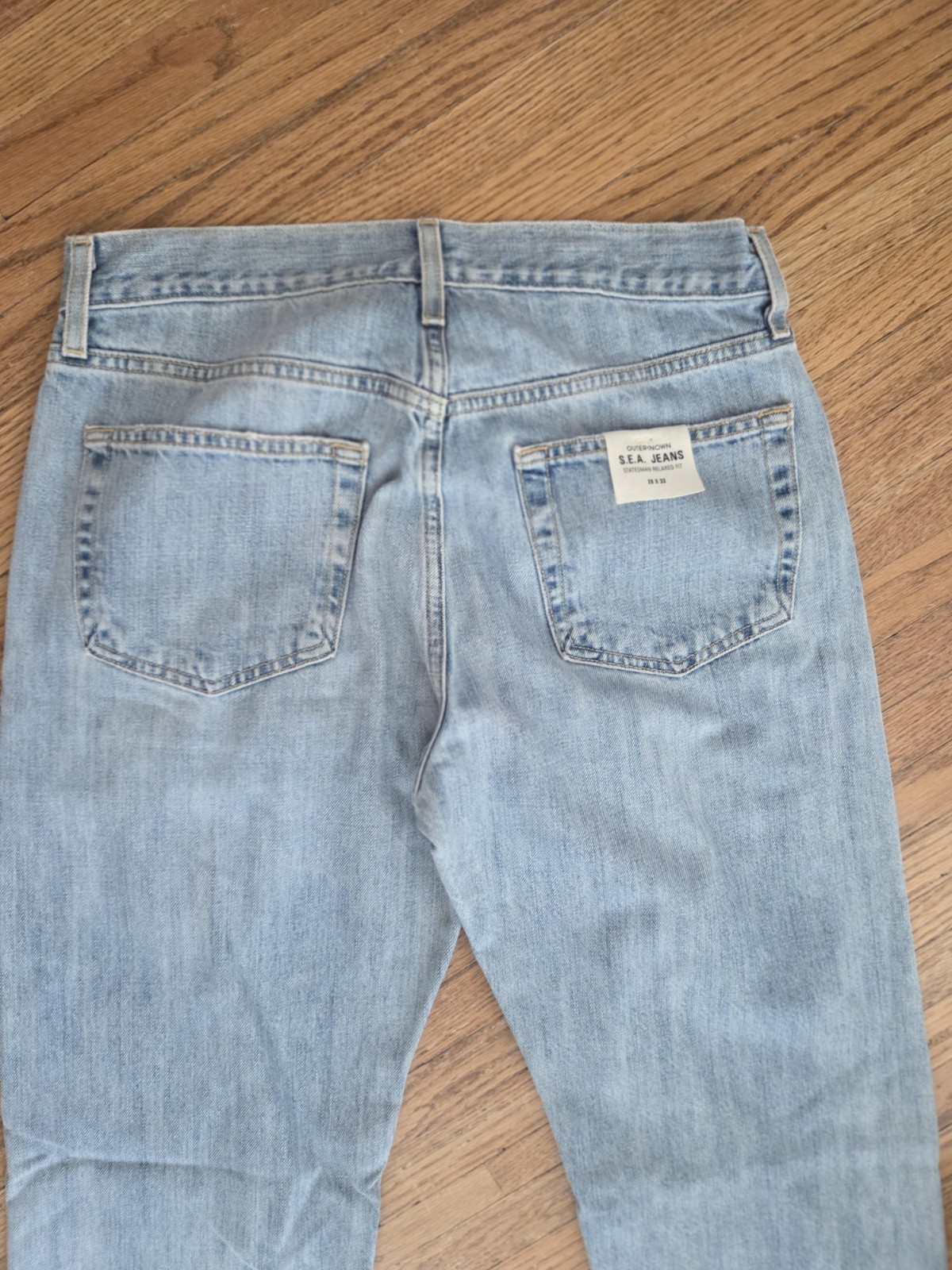 Outerknown NWT 29×32 SEA Statesman Relaxed Fit Denim Jeans Light Blue Bleached