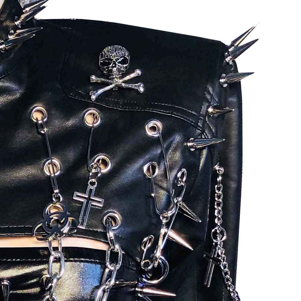 Goth Tops Spiked Emo Clothing Y2K Punk Rock Clothes Gothic Tank Grunge