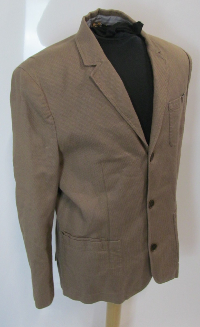 Timberland Men’s Button-up Blazer Dark-Beige Jacket With Pockets UK Size Large