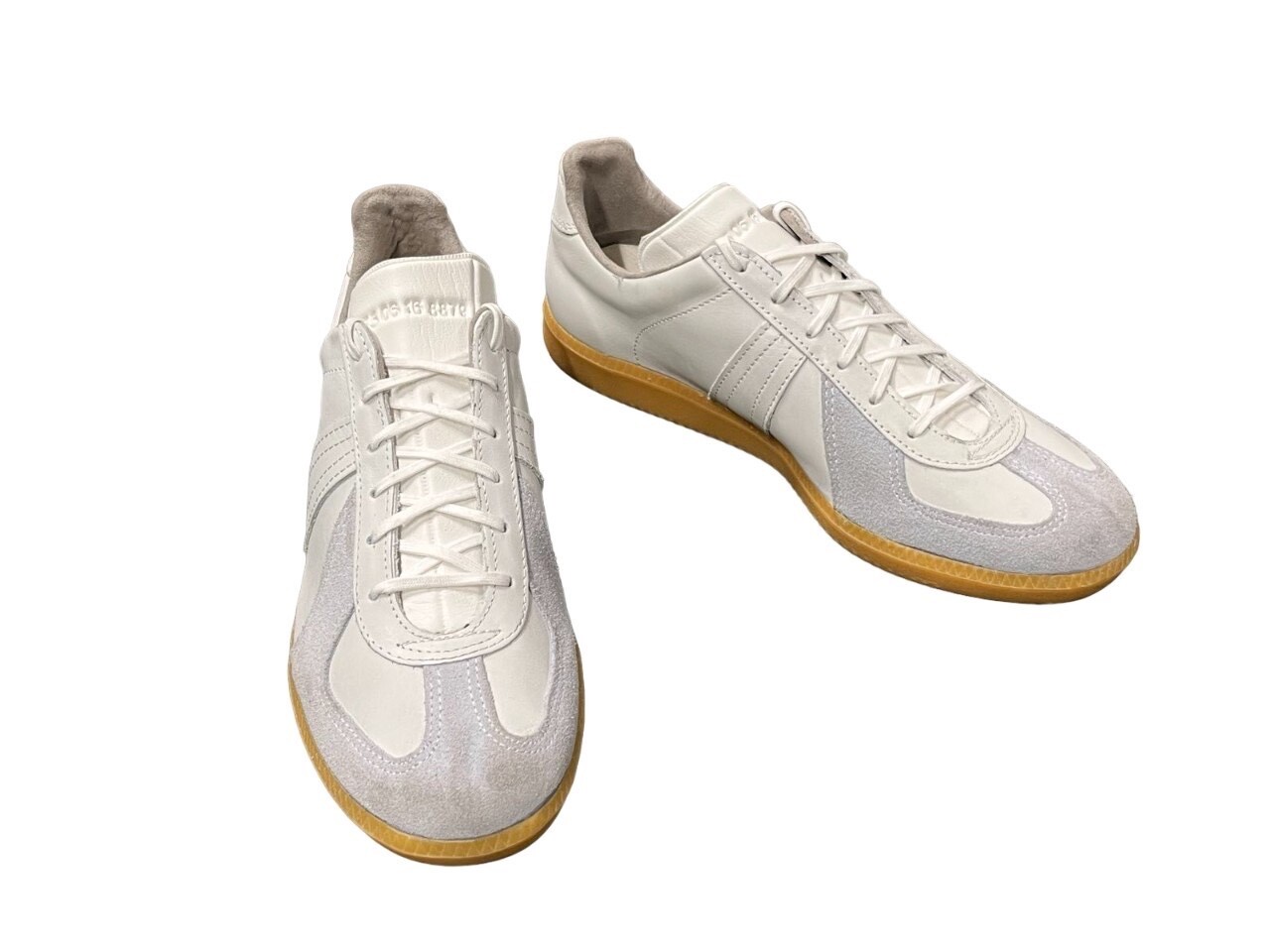 GENUINE German Army Bundeswehr Vintage Leather Trainers White