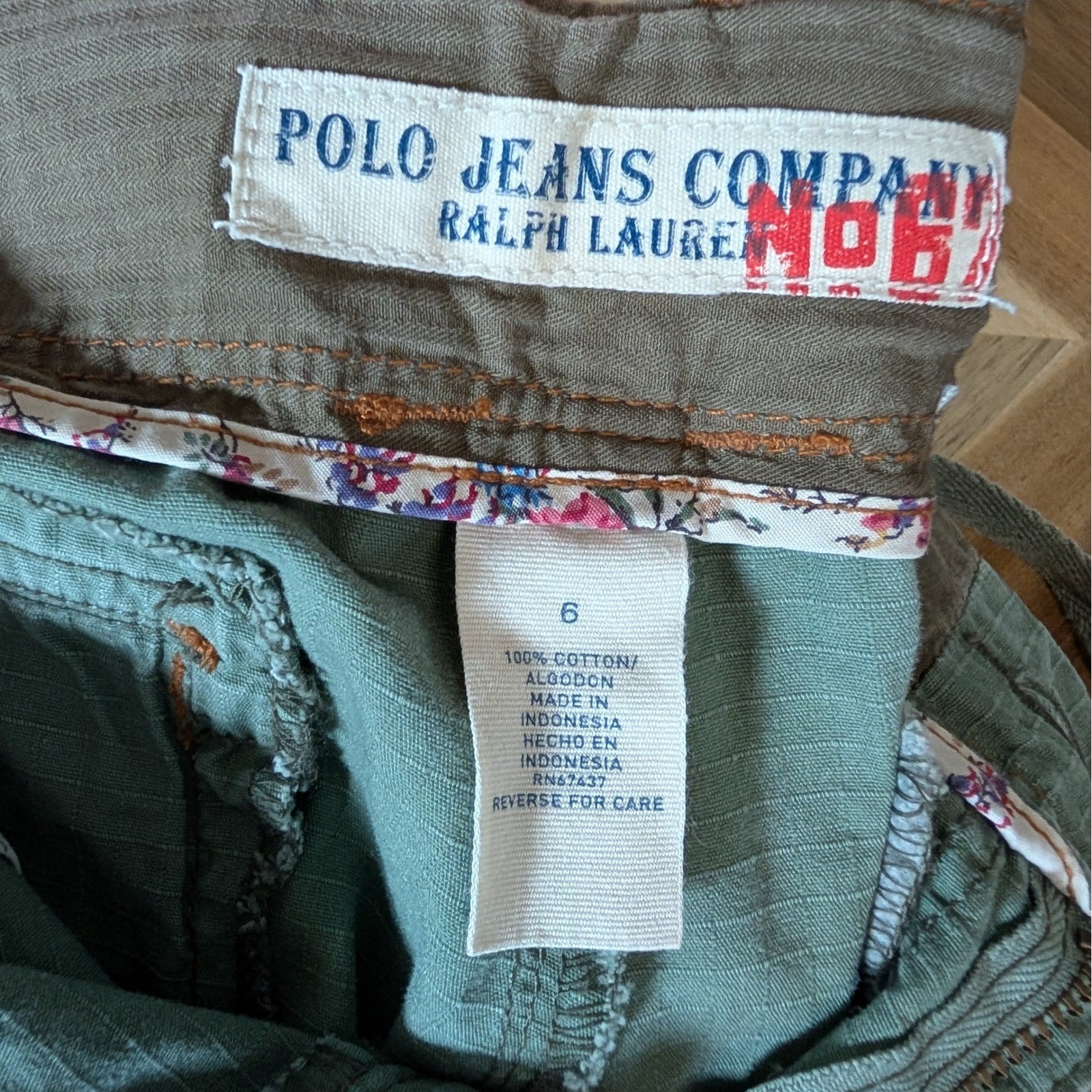 Vintage Polo Jeans Company Ralph Lauren Cargo Capri Low-Rise