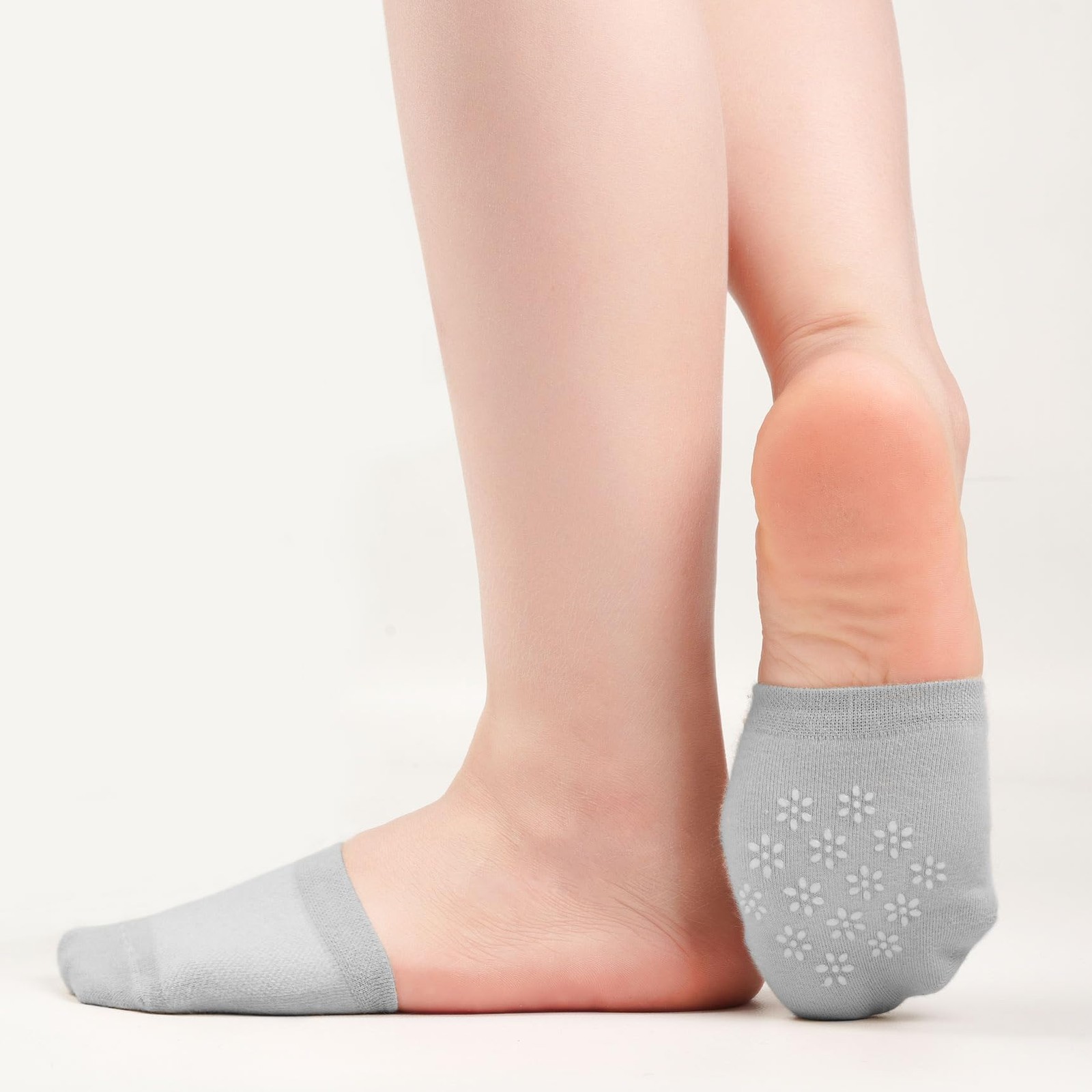8× Invisible Toe Socks Non-slip Mules Half Socks Toe Topper Covers for Womens US