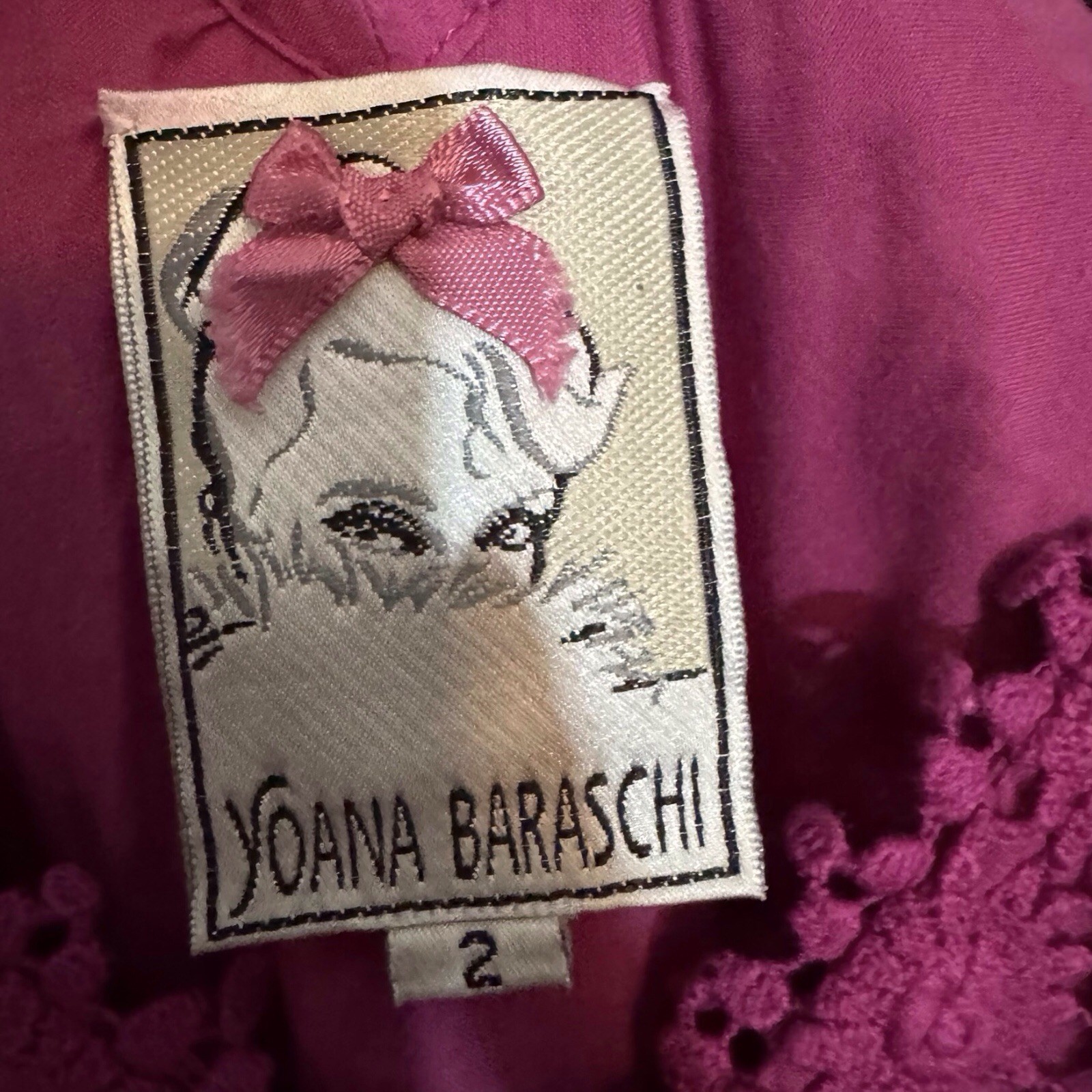 Yoana Baraschi SZ 2 Purple Crochet Floral Fit And Flare Dress Crochet Cocktail