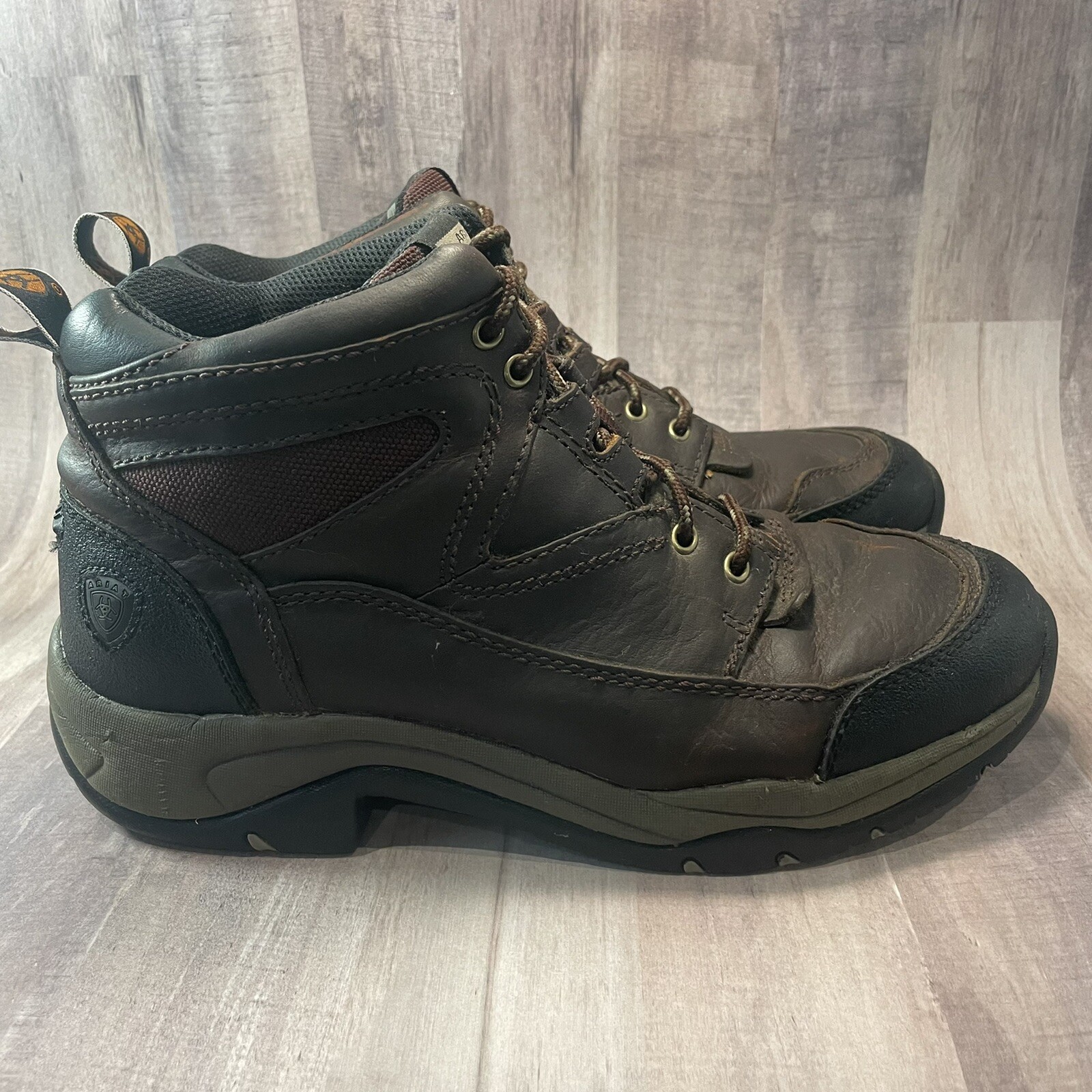 ARIAT Terrain Hiking Boots 10004138 Leather Upper ATS Insole Women’s 8.5 B Brown