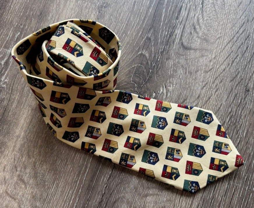 Vintage Tommy Hilfiger Shield Emblem Imported 100% Italian Silk Men’s Necktie