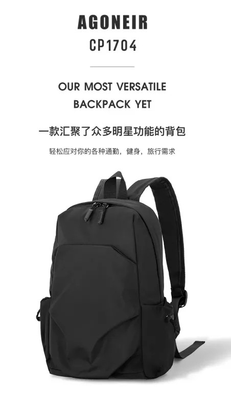 Fashion Mini Men’s Black Backpack 2026 Canvas Waterproof Travel