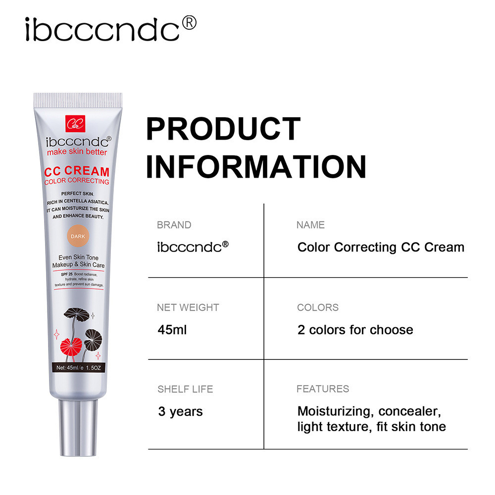 Moisturizing Correcting CC Cream Waterproof Anti-sweat Makeup Before Concealer L