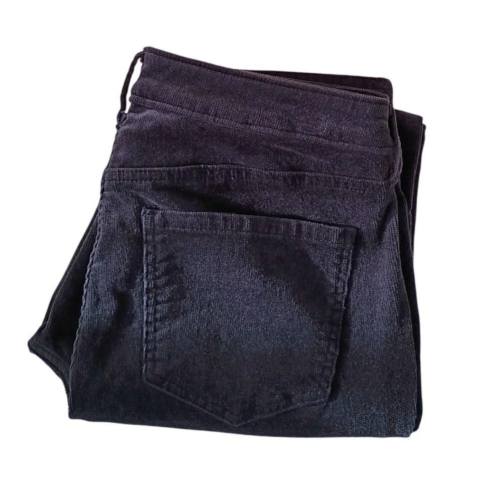 NYDJ Sheri Slim Navy Corduroy Pants Lift Tuck 8 30×29 Coastal Minimalist $119