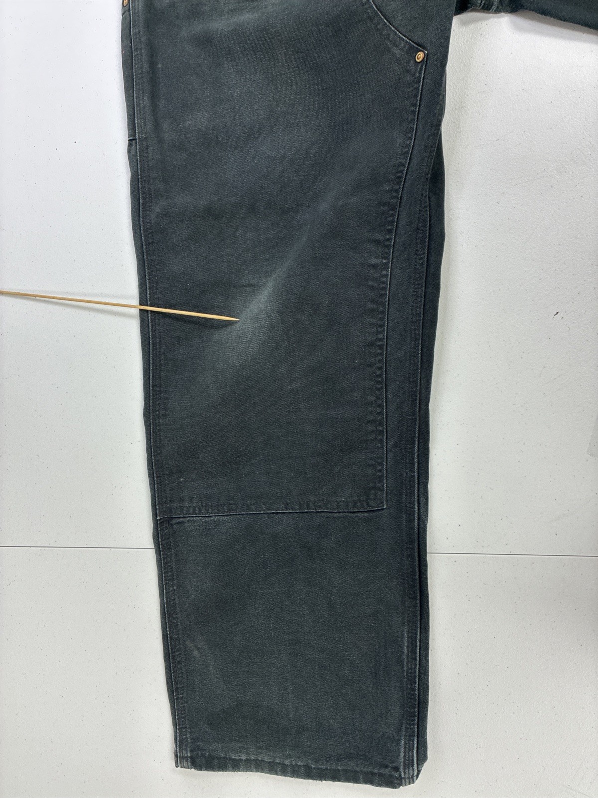 Carhartt Canvas Carpenter Double Knee Work Pants Size 42 X 30 B01 BLK