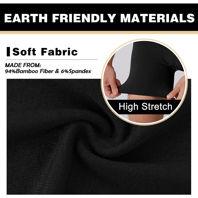 4 Pack Men Anti Chafing Underwear Boxer Briefs Moisture Wicking Lightweight Soft