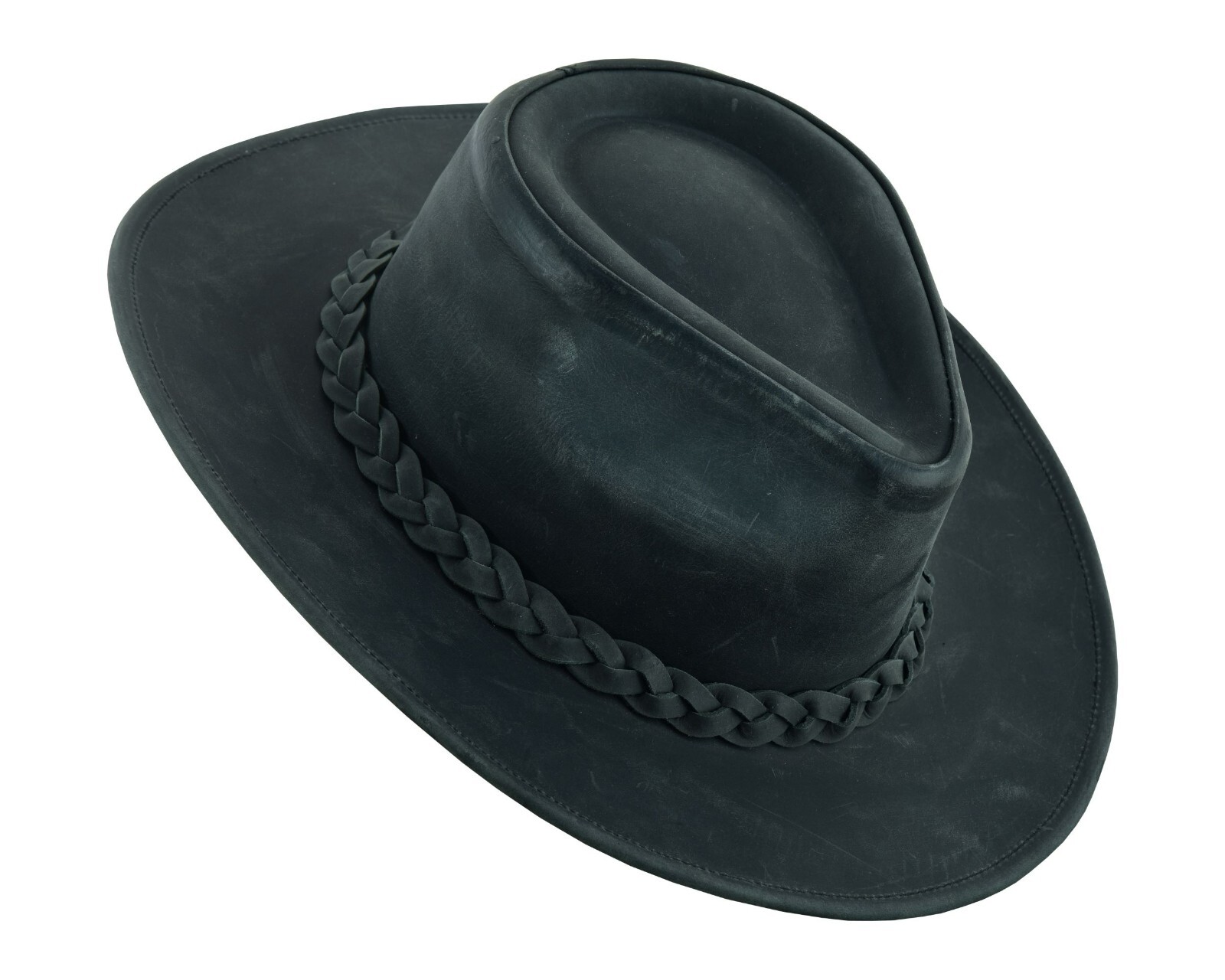 THUNDER Leather Cowboy Western Hat for Men and Women
