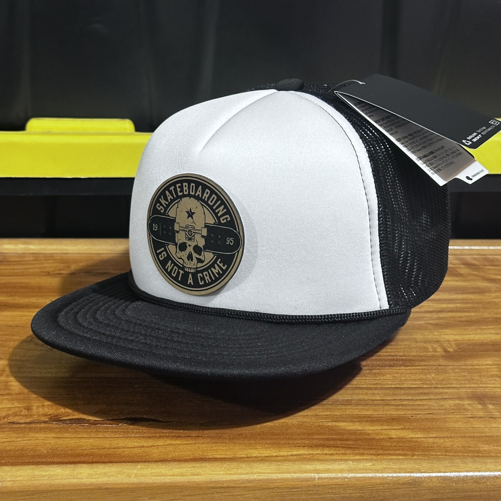 Decky Trucker Hat SKATEBOARDING SnapBack Hat Style Leather Patch