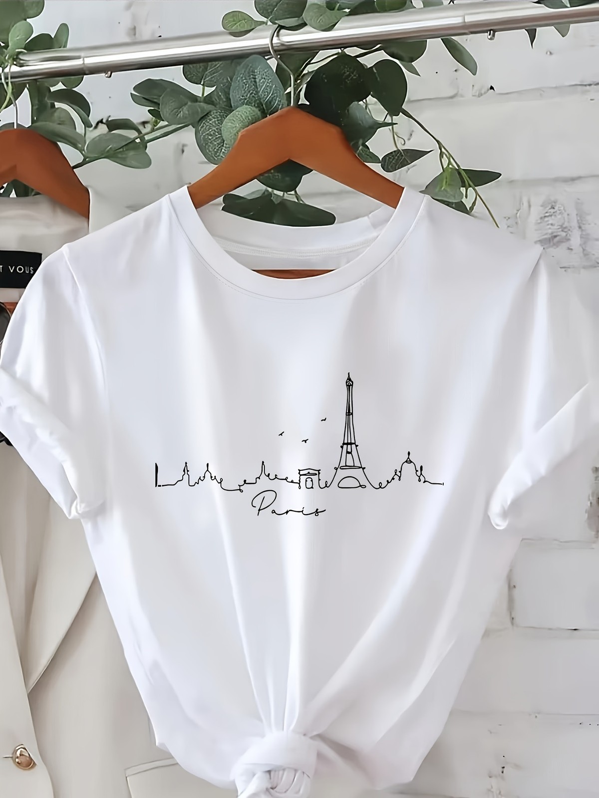 Paris Skyline T-Shirt | Minimalist Eiffel Tower Cityscape Graphic Tee