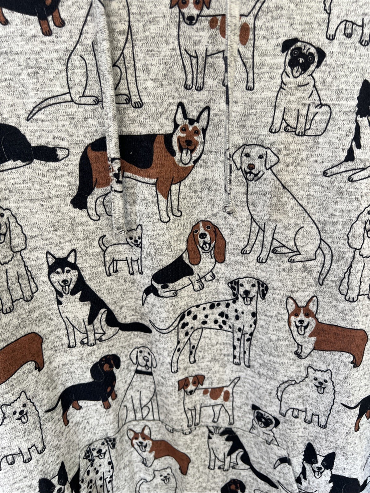 La Soul Hoodie All Over Dog Breed Print Size 3x Plus Size
