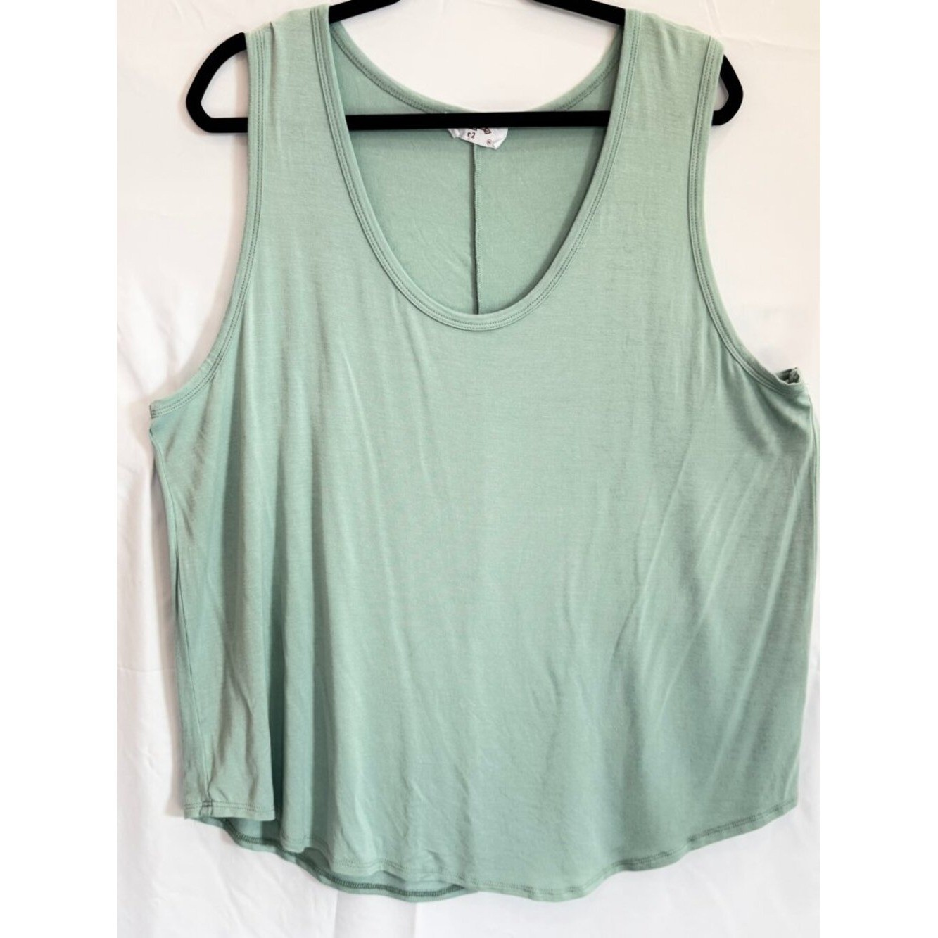 Plus Size Sage Green Tank Top — 3XL, Flowy, Super Soft