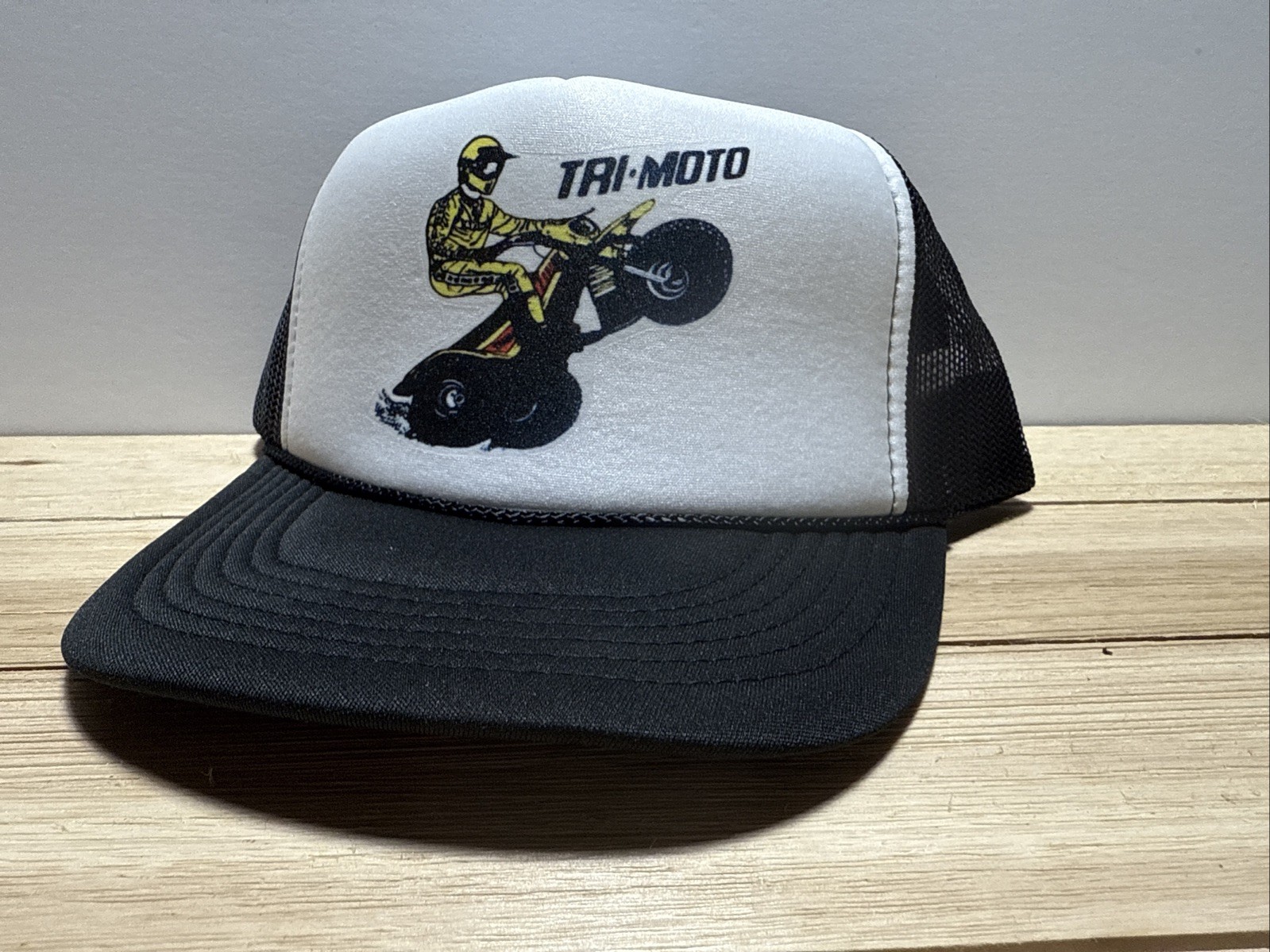 Yamaha TRI-MOTO snapback Trucker Hat Vintage 3-Wheeler Racing Hat Unworn 80’s