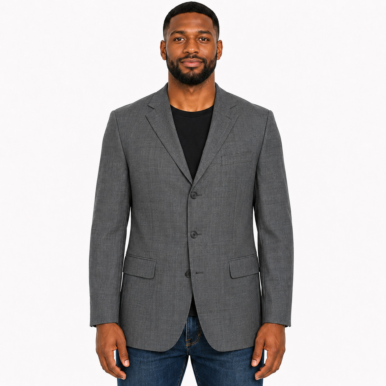 Marks & Spencer Blazer Jacket 44S Silver Grey Wool Smart Casual Formal