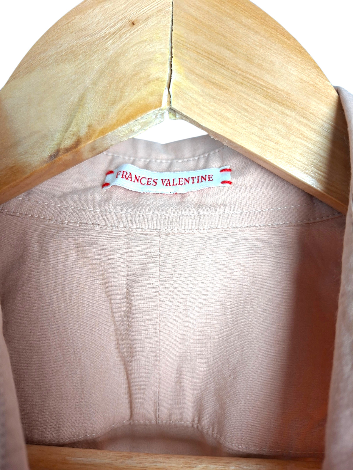 Frances Valentine Cotton Poplin Shirt Dress Structured Oversized Belted M/L