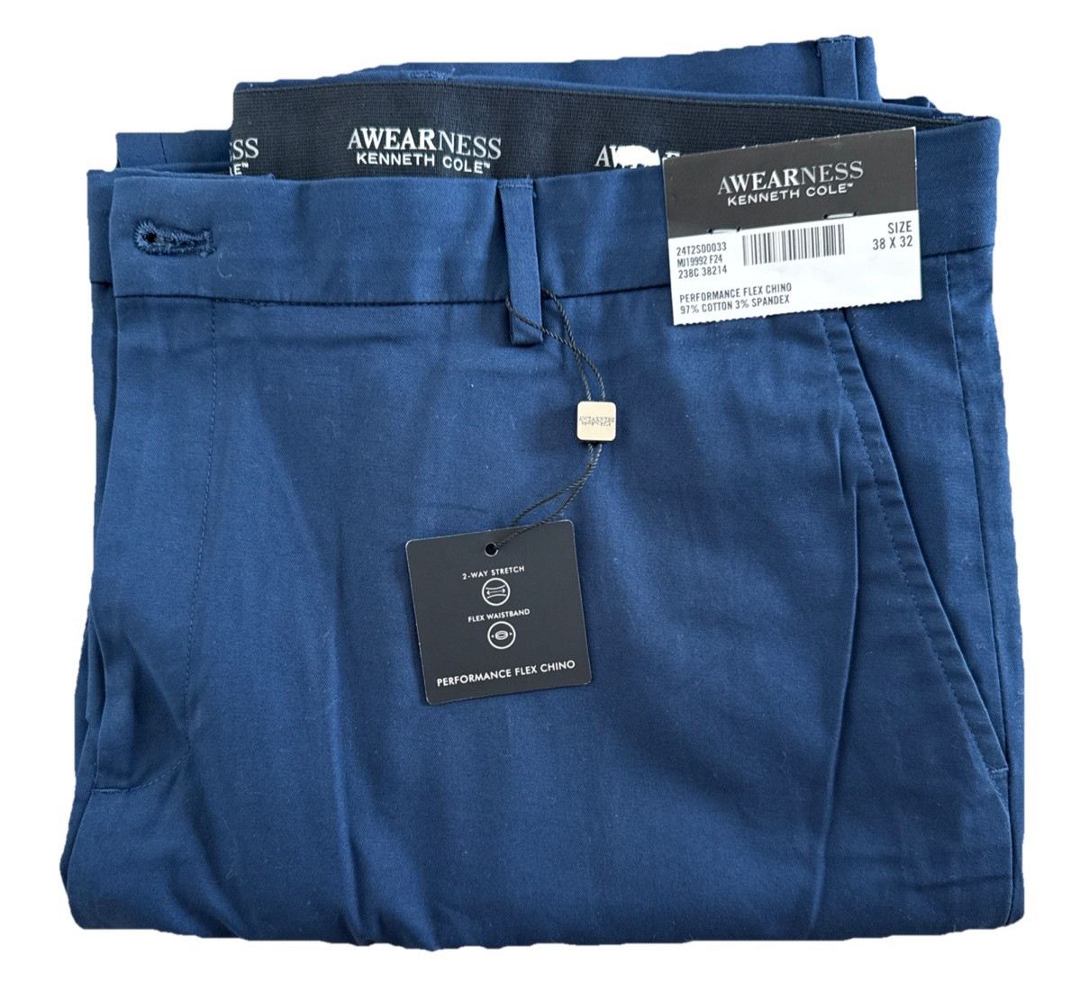 Awareness Kenneth Cole performance stretch chino Blue Size 38 W X 32 L