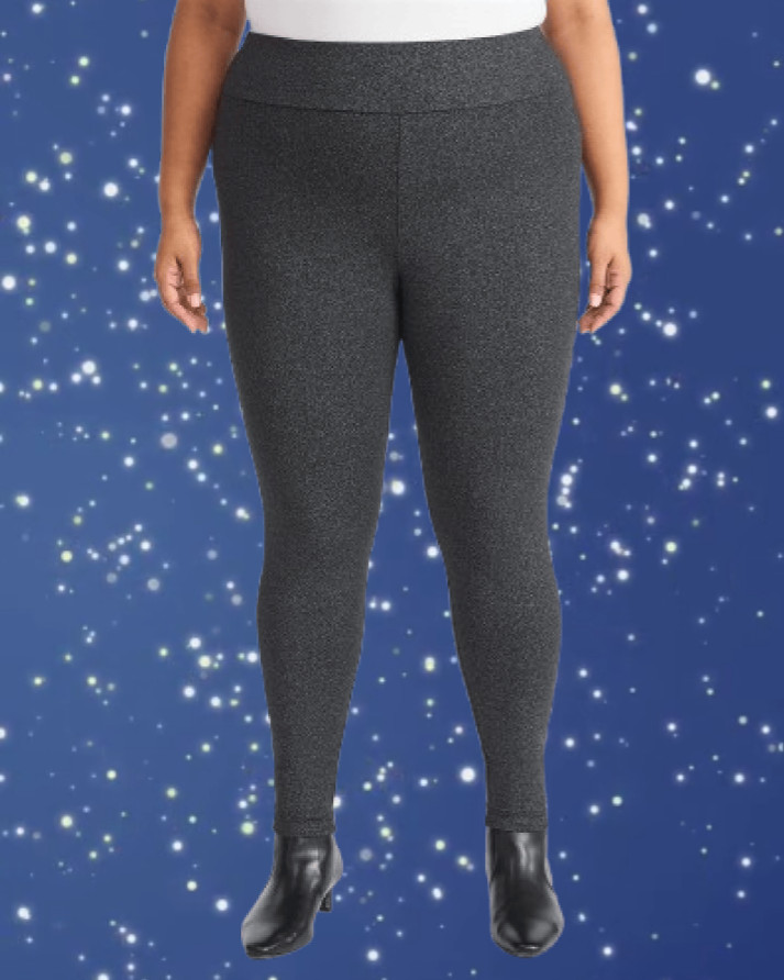 Terra & Sky Women’s Plus 4X 28W-30W High Waist Ankle Length Leggings, 27″ Inseam