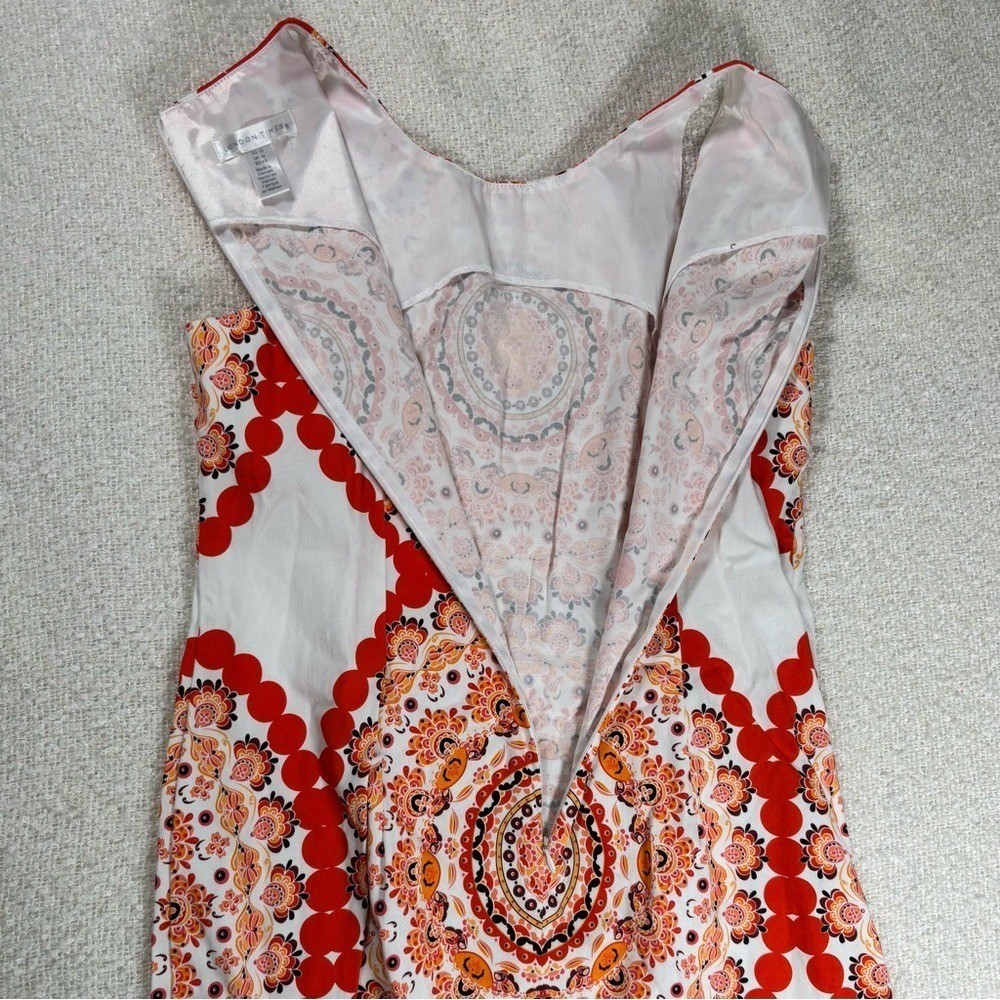 london times midi formal dress orange & white bohemian chic elegant glam classy