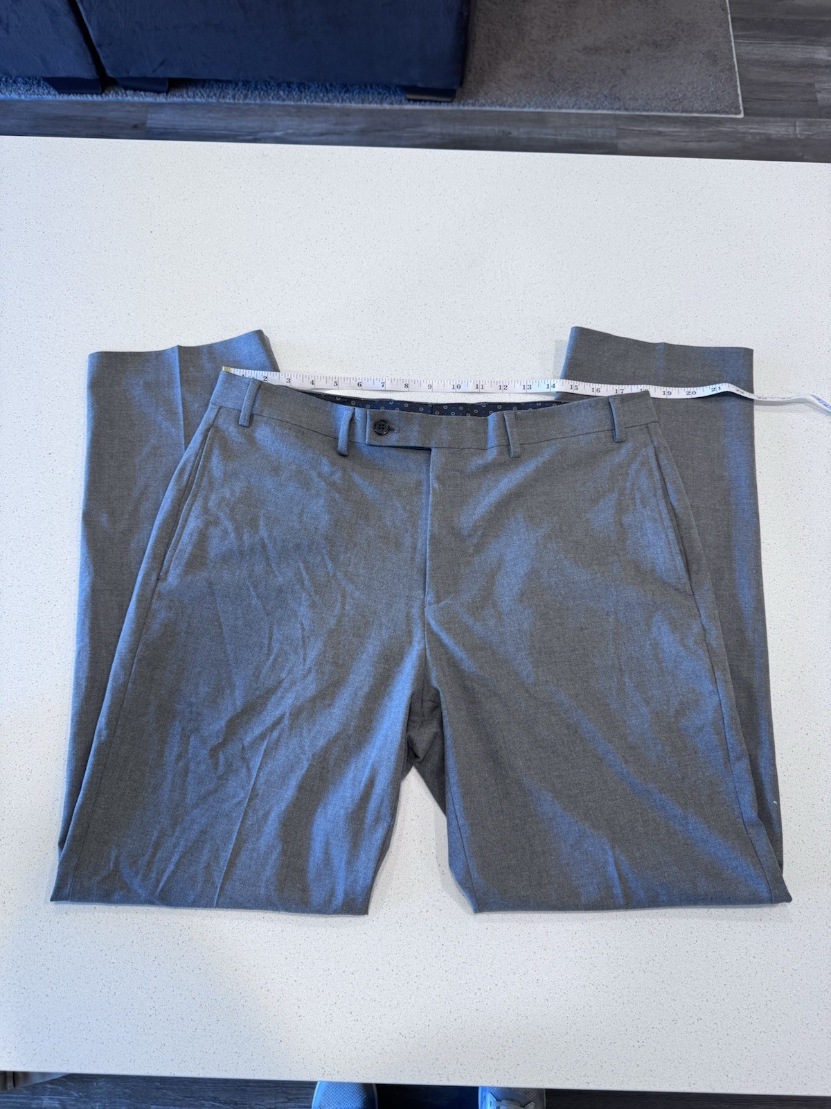 Lauren Ralph Lauren Men’s Gray Dress Pants Slim Tapered Stretch Flat Front 36W