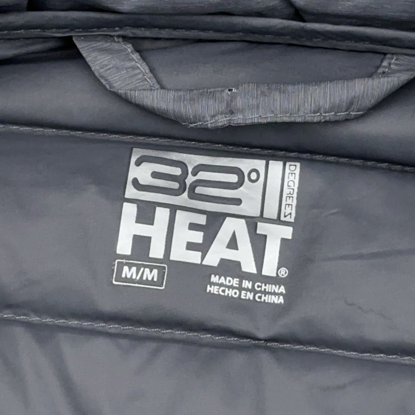 32 Degrees Heat Down Puffer Jacket Men’s Medium Full Zip Lightweight Insulated
