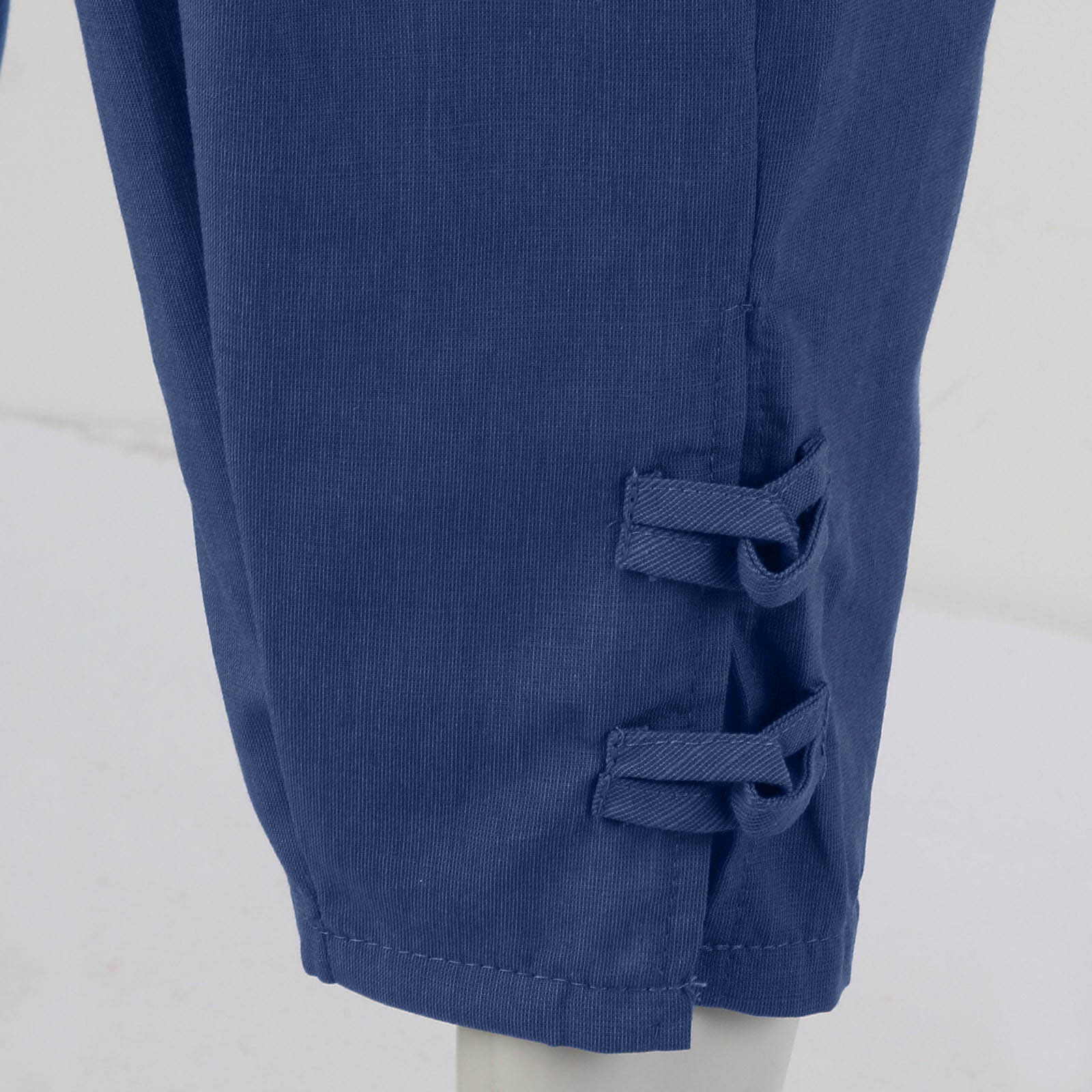 Men’s Summer Cotton Linen Drawstring 3/4 Length Pants Casual Baggy Capri Shorts