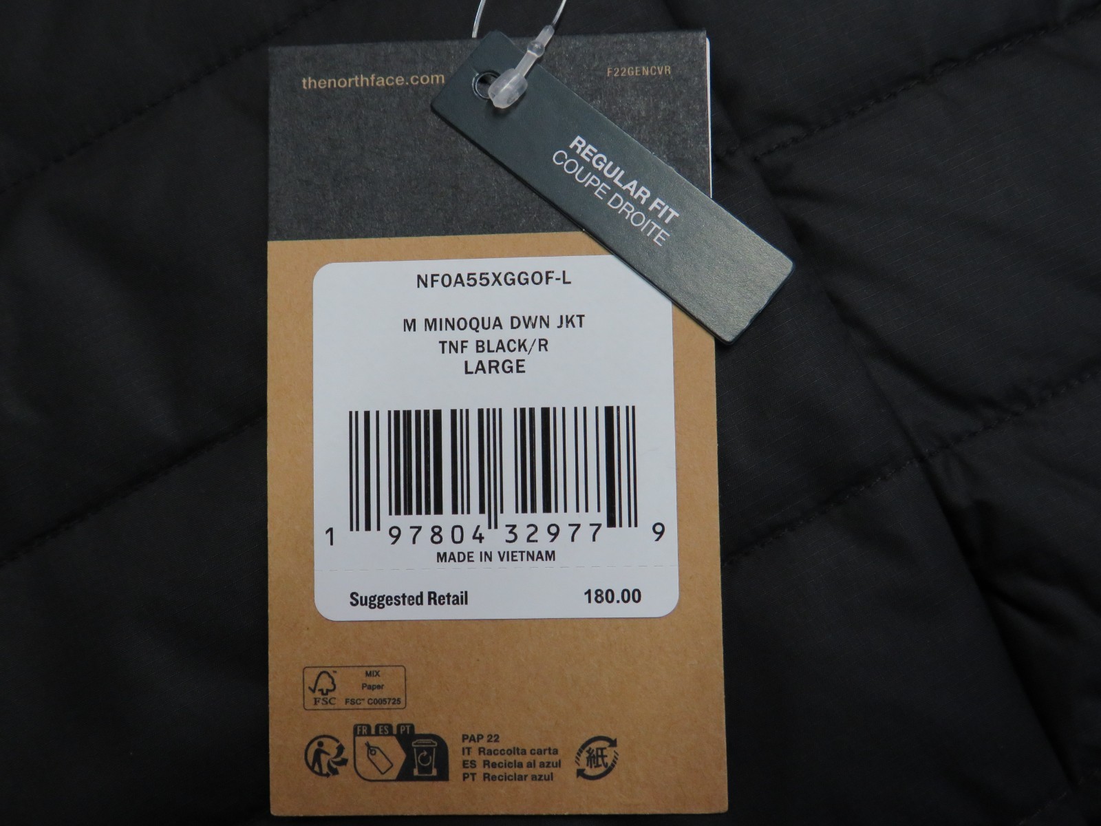 Mens The North Face Minoqua Flare 550-Down Packable Light Puffer Jacket – Black