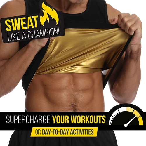 CGTFY Gynecomastia Compression Tank Top Men Sauna Slimming Shaper Sweat Vest US