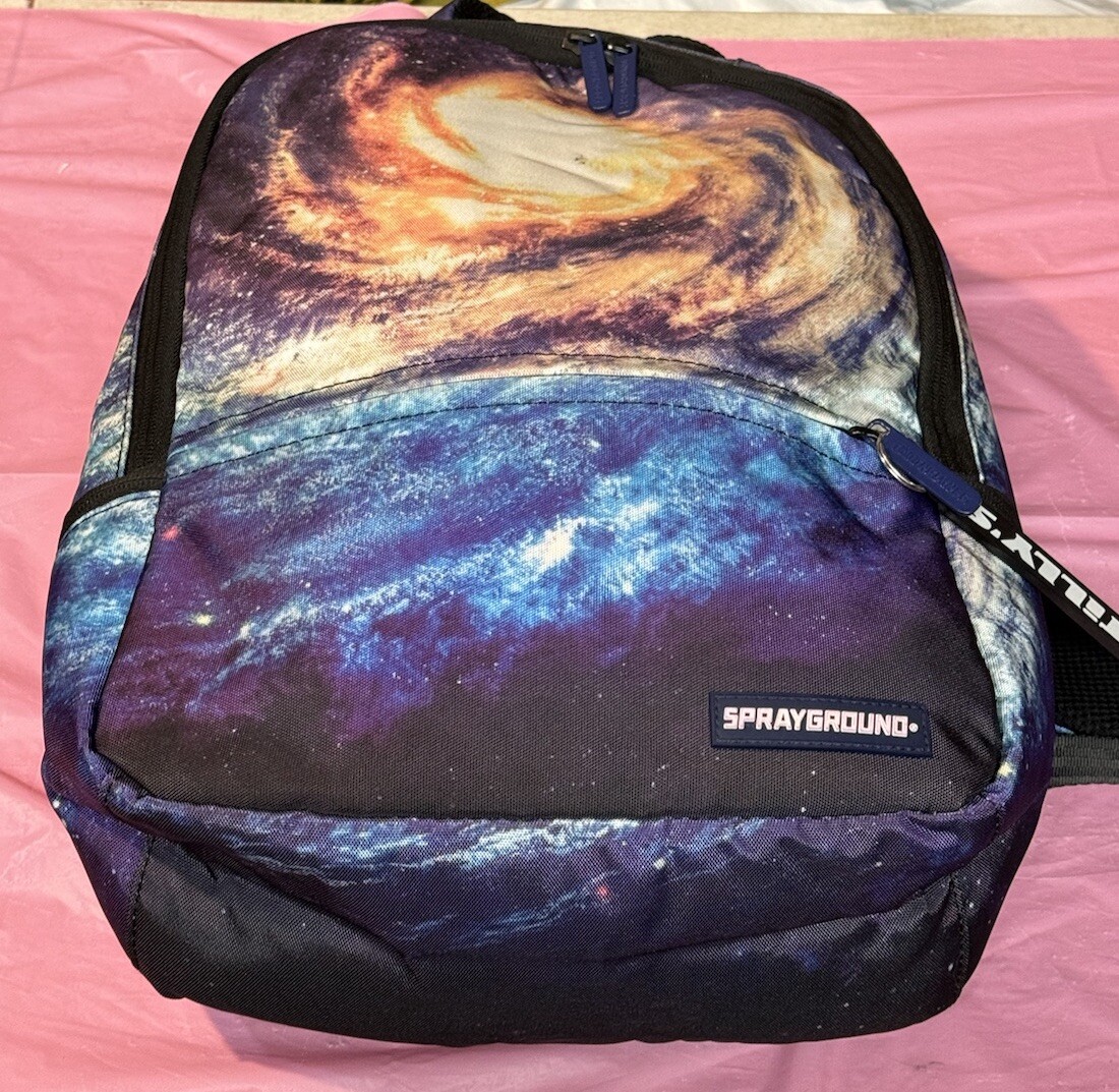 Sprayground Where Creative Plays, Galaxy Storms, Super Rare Backpack