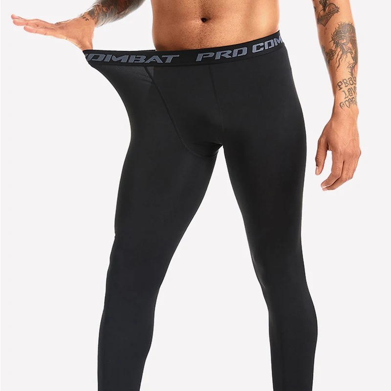 Man’s Workout Leggings Compression Base Layer Gym Sports Running Training Pants