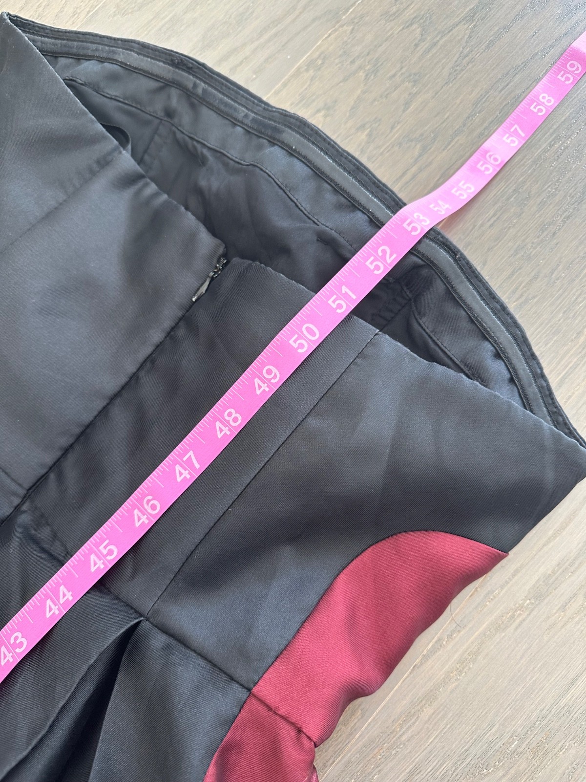 Hutch Monet Strapless Dress Ball Gown High Low Pink Black Colorblock – Size 2
