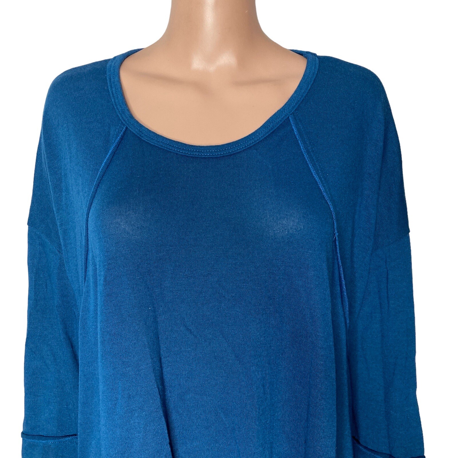 Forgotten Grace Sweater Womens Large Blue Lightweight
