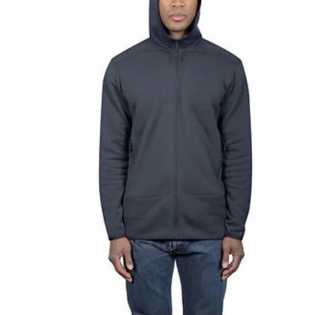Kirkland Signature Men’s Hooded Fleece Jacket Black or Blue