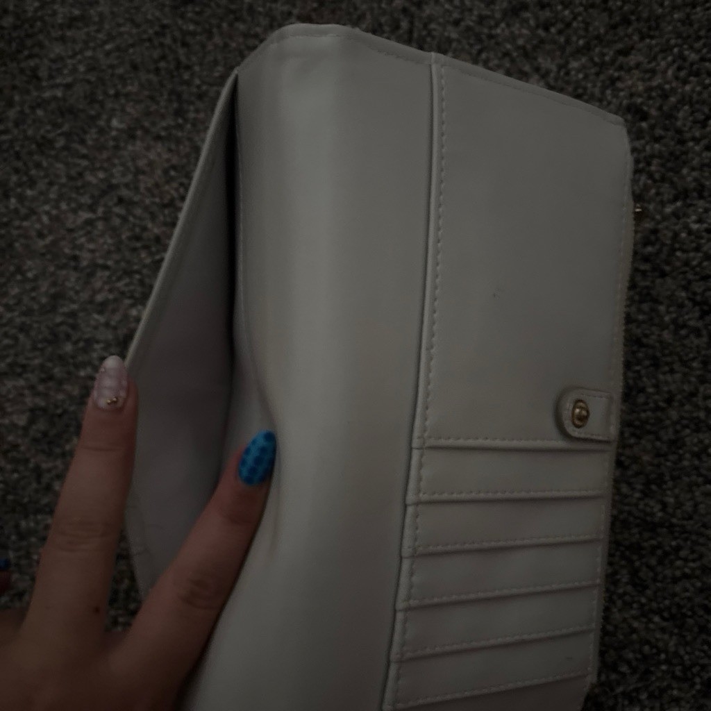 Nanette Lepore Gray Folding Wallet with Logo, Zipper and Credit Card Slots