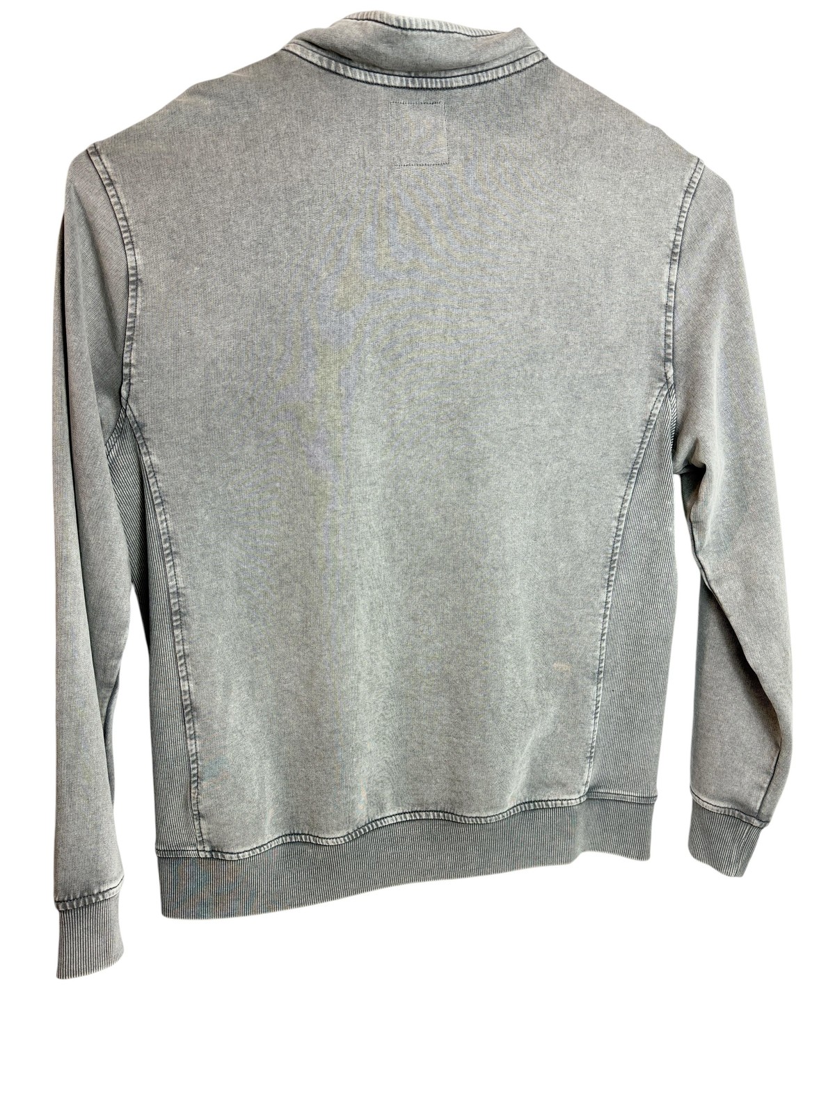 C&C California Pullover Mens Medium Gray Vintage Wash 1/4 Zip Sweatshirt