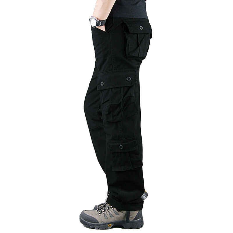Men’s Army Tactical Combat 100% Cotton Cargo Work Pants Outdoor Hiking Trousers